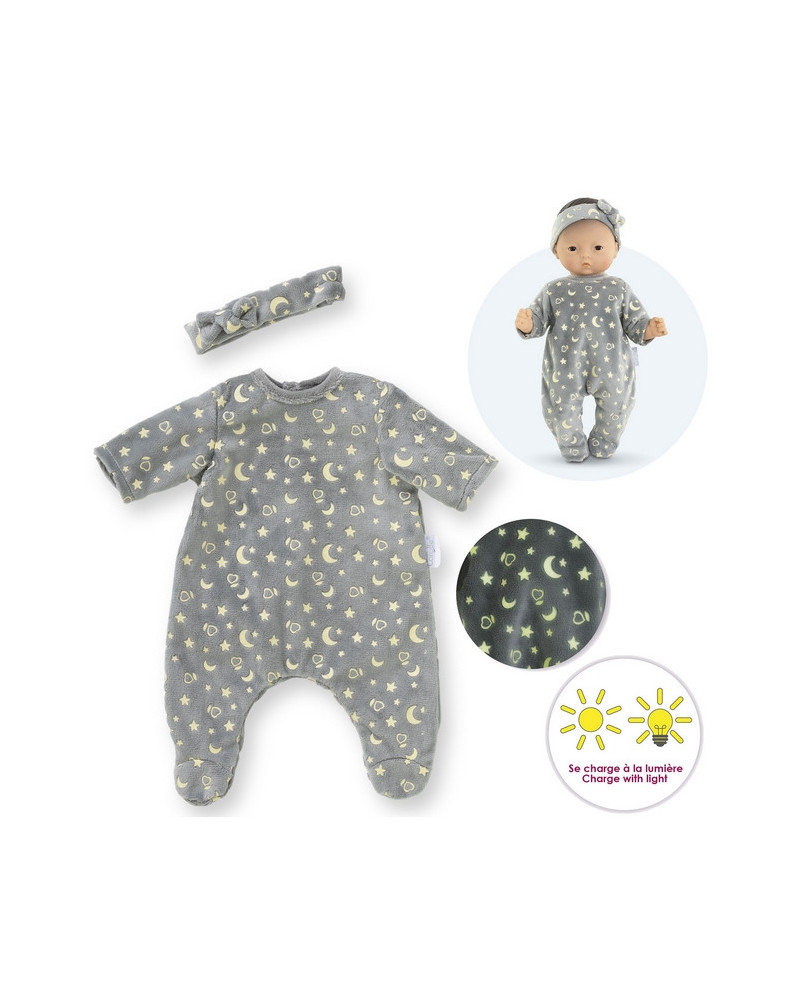 BEBE 30CM PYJAMA BRILLE DANS LA NUIT