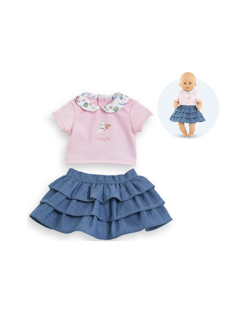 BEBE 30CM T-SHIRT + JUPE WK PARIS
