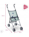 POUSSETTE CANNE SAUGE DOUBLE ROUES 63CM