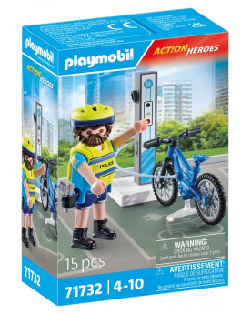 POLICIER ET BORNE DE...