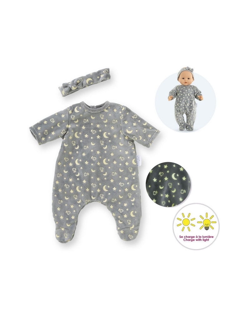 BEBE 36CM PYJAMA BRILLE DANS LA NUIT