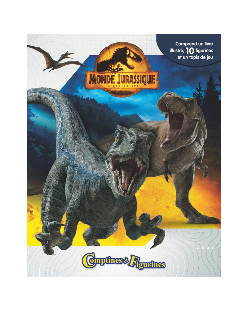 COFFRET COMPTINES ET FIGURINES JURASSIC