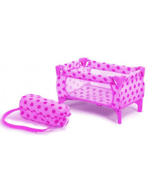 LIT DE VOYAGE 423 A POIS ROSE