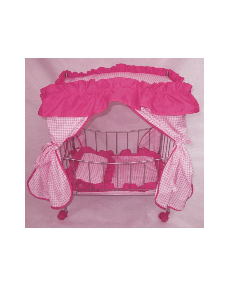 LIT METAL BALDAQUIN 60CM ROSE VICHY