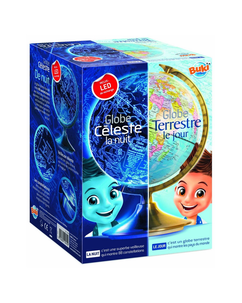 GLOBE TERRESTRE DE JOUR ET DE NUIT