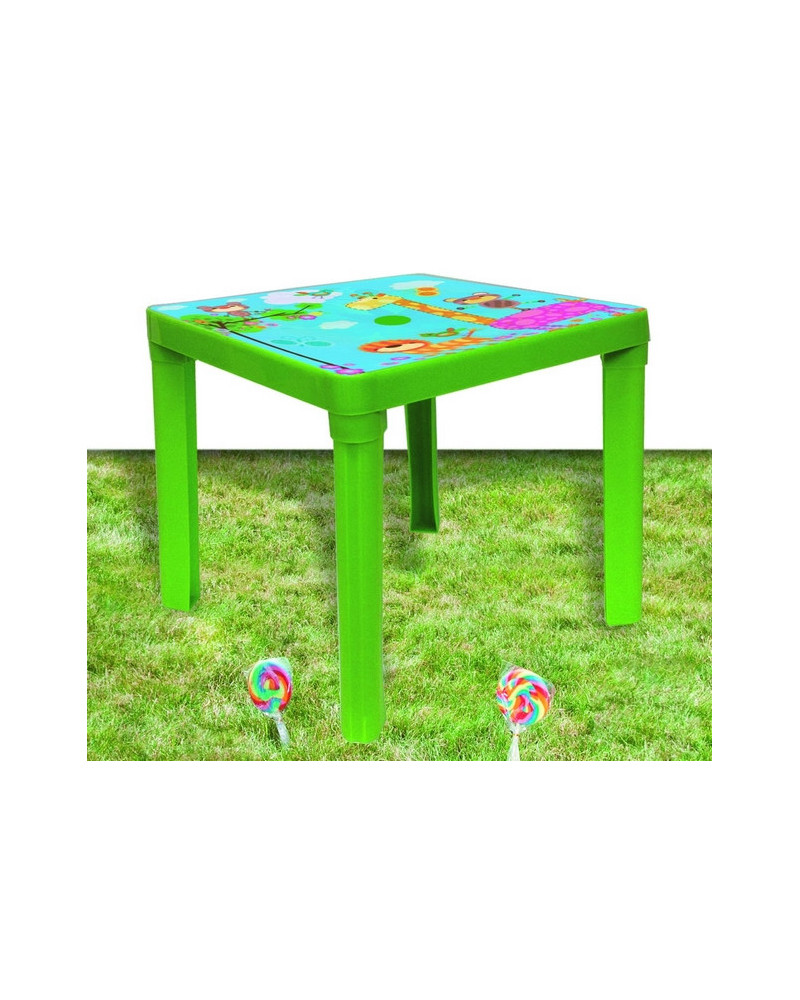 TABLE 46X46X43 VERTE ANIMAL