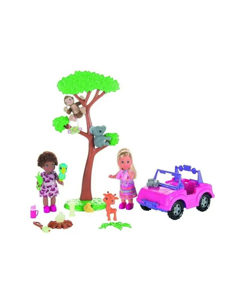 STEFFI SAFARI 2 POUPEES + JEEP