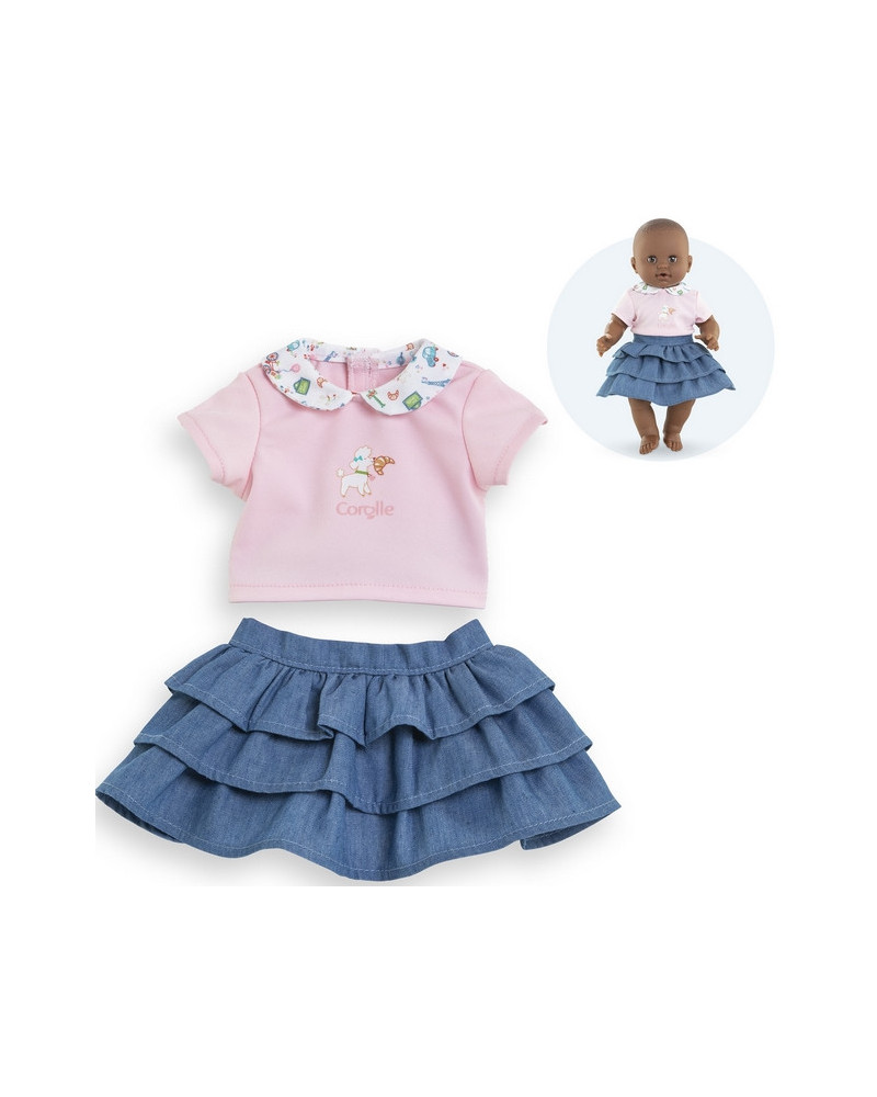 BEBE 36CM T-SHIRT + JUPE WK PARIS