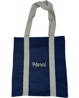TOTE BAG BLEU MERCI