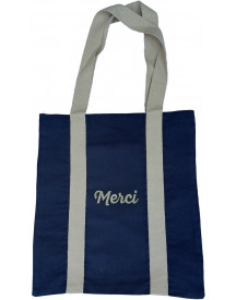TOTE BAG BLEU MERCI