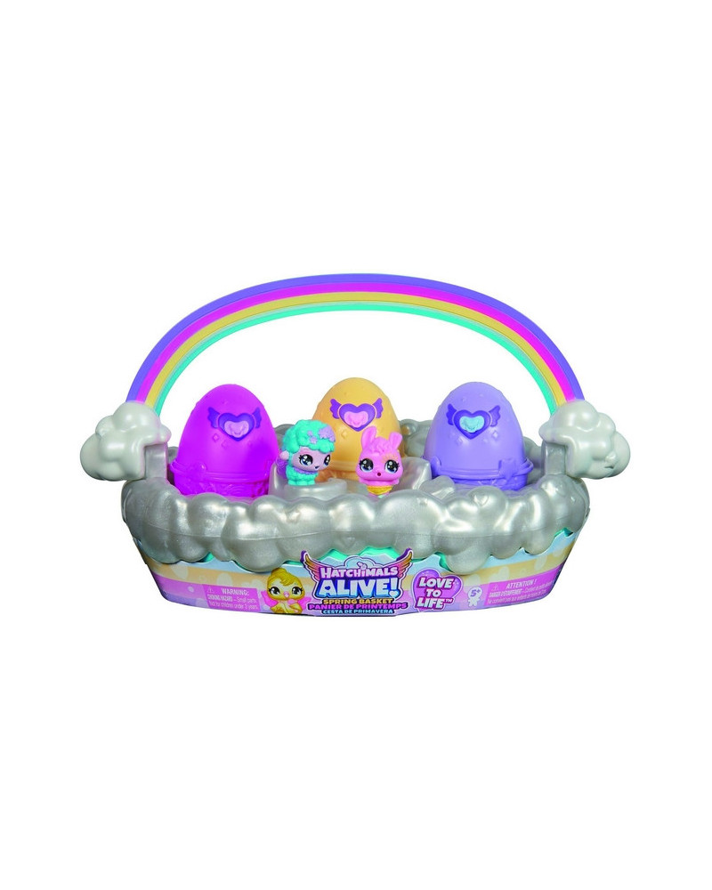 HATCHIMALS PANIER DE PRINTEMPS 5 ANIMAUX