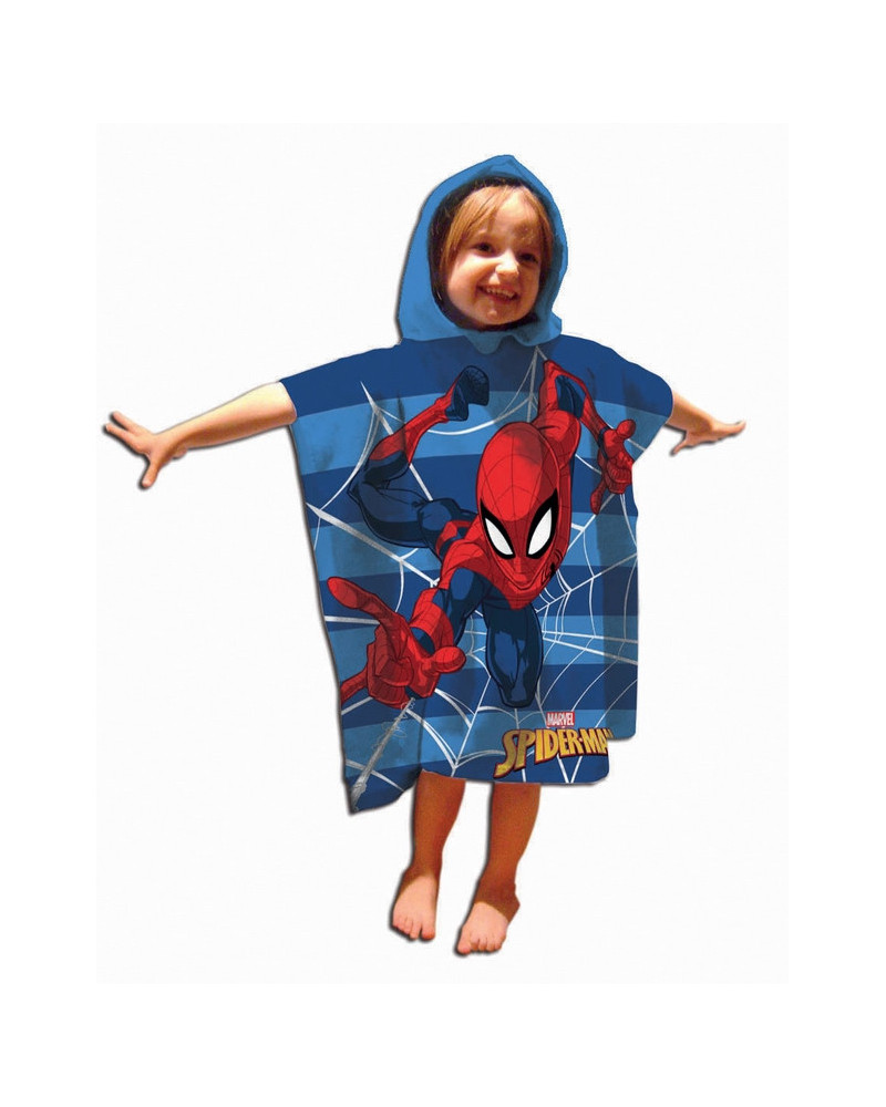 PONCHO POLYESTER 55X110CM SPIDERMAN