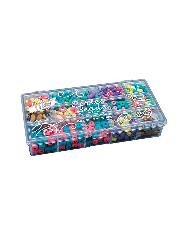 BOITE PERLES BOIS COULEUR