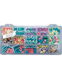 BOITE PERLES BOIS COULEUR