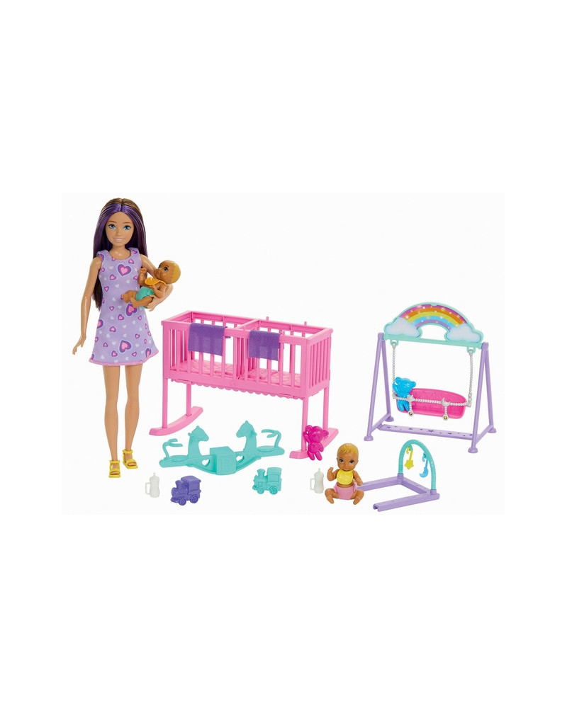 BARBIE LA NURSERIE DE SKIPPER + BB +ACC