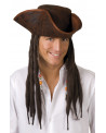 CHAPEAU DE PIRATE + LGS CHEVEUX