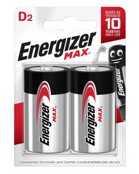 2 PILES ENERGIZER LR20 MAX (D)