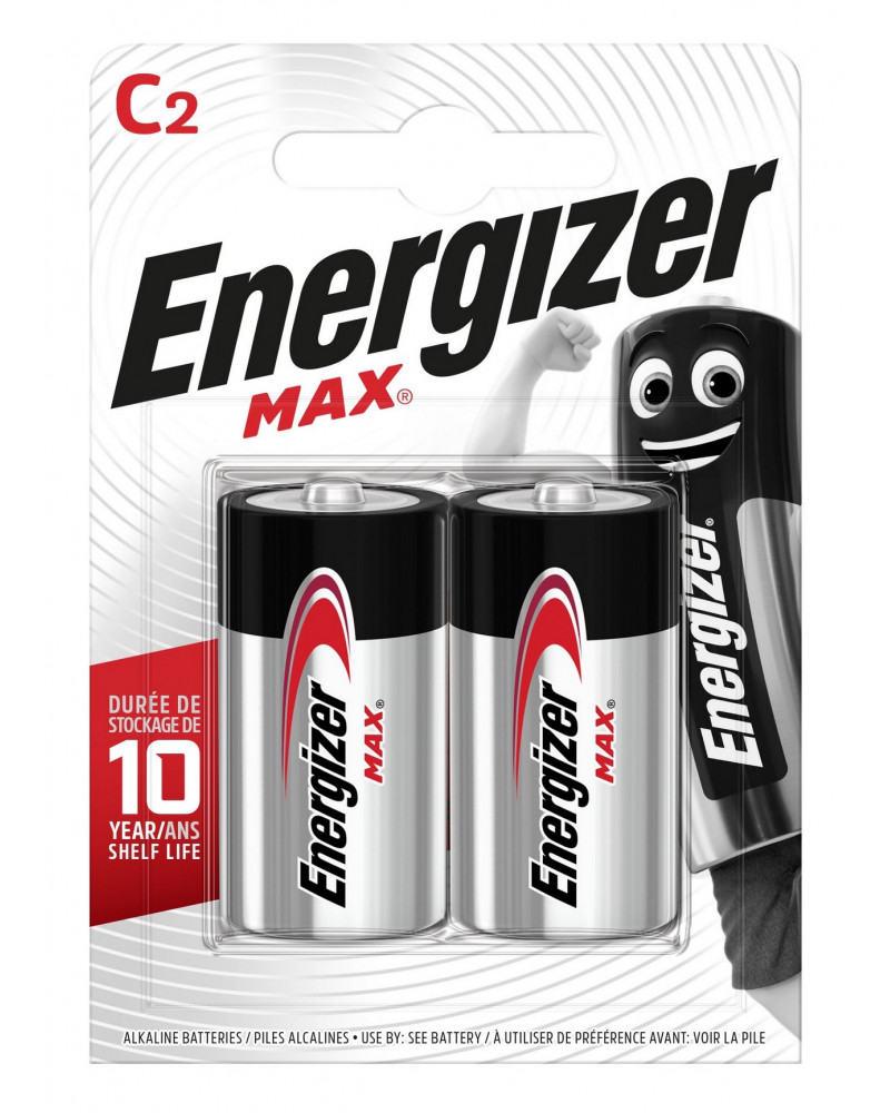 2 PILES ENERGIZER LR14 MAX (C/BABY)