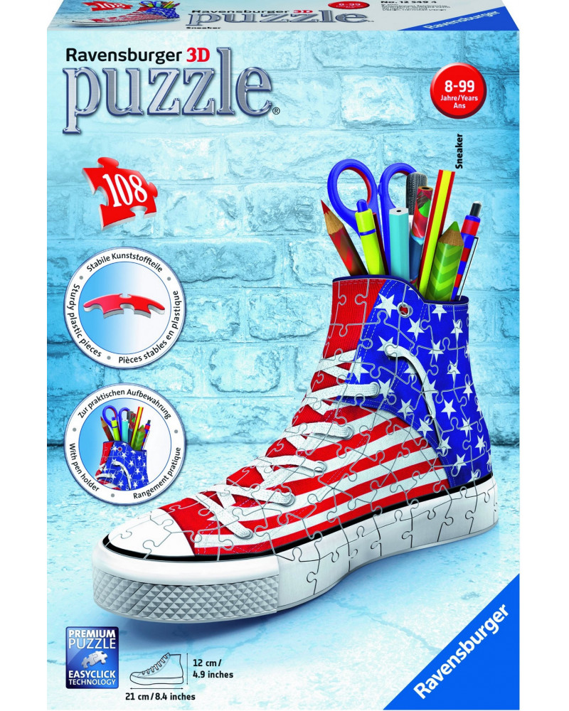PUZZ. 3D POT A CRAYON CONVERSE USA 108PC