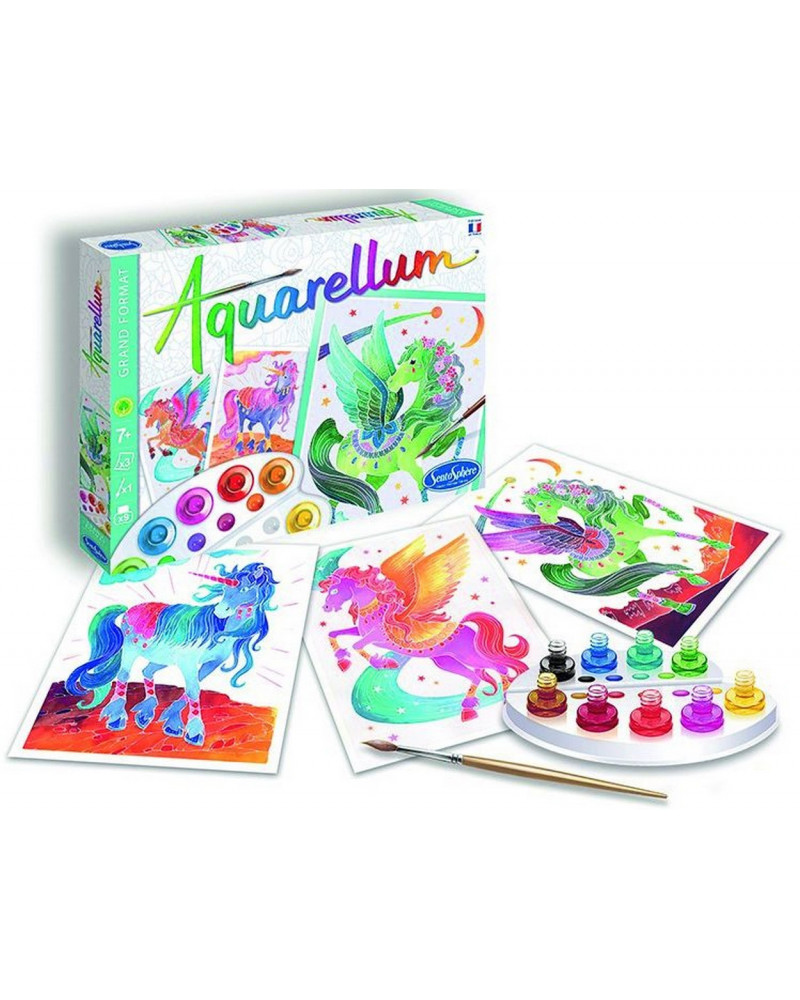 AQUARELLUM LICORNES ET PEGASES