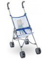 POUSSETTE CANNE BLEUE DOUBLE ROUES 63CM