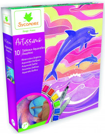 ARTISSIMO TABLEAUX AQUARELLES DAUPHINS
