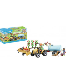 FERMIER AVEC TRACTEUR ET CITERNE