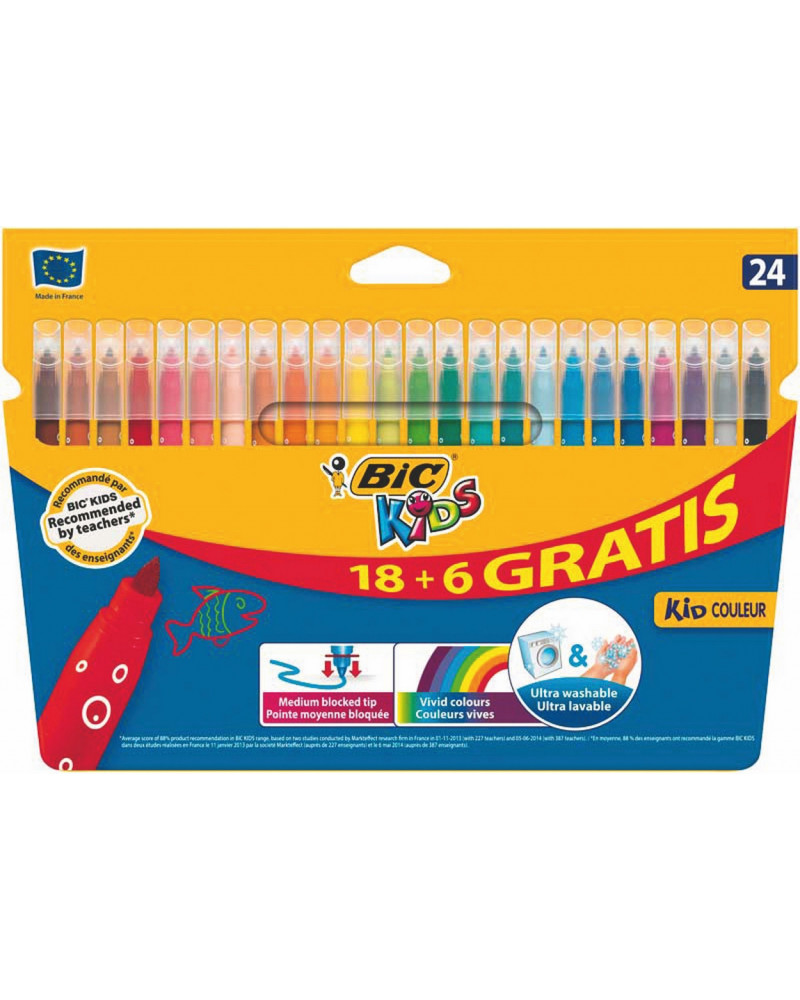 18 + 6 FEUTRES KIDS COULEUR