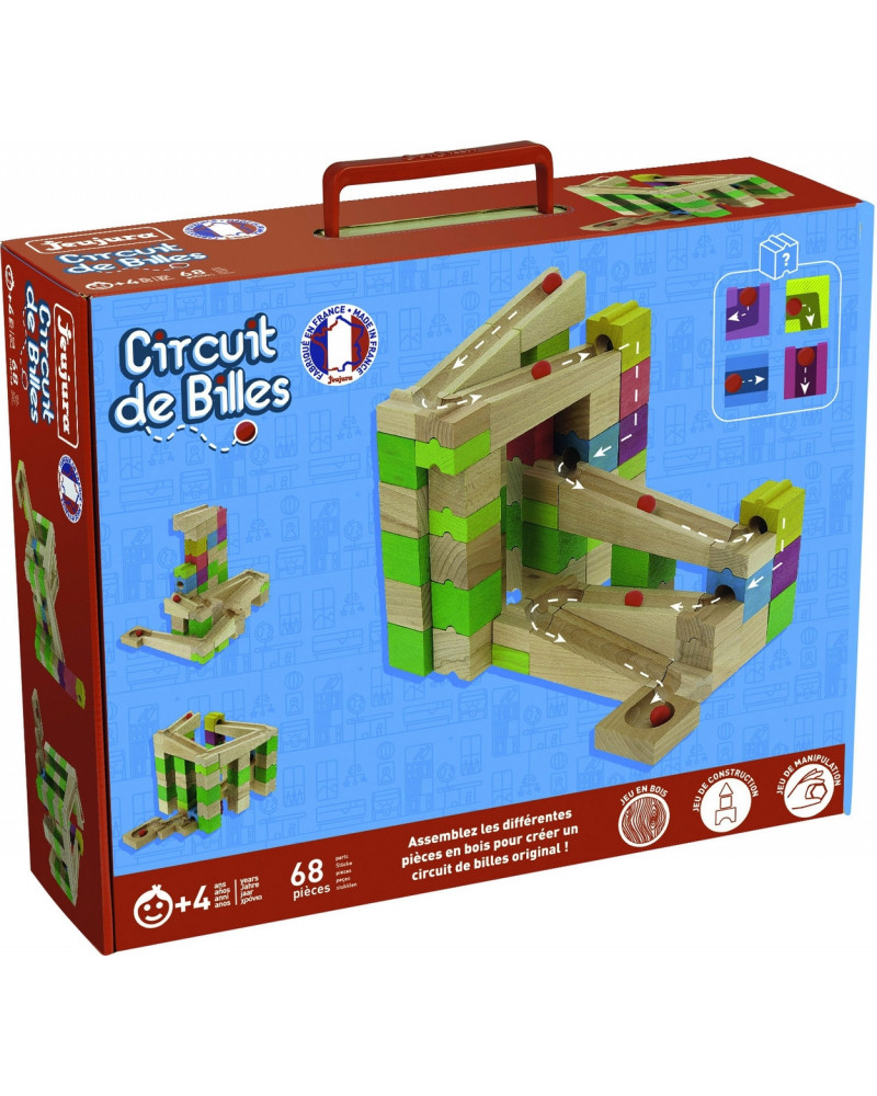 PISTE A BILLES BOIS COLORE 68 PCES