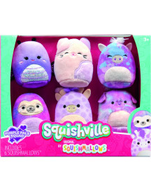 SQUISHVILLE PACK DE 6 SQUISHMALLOW 5CM