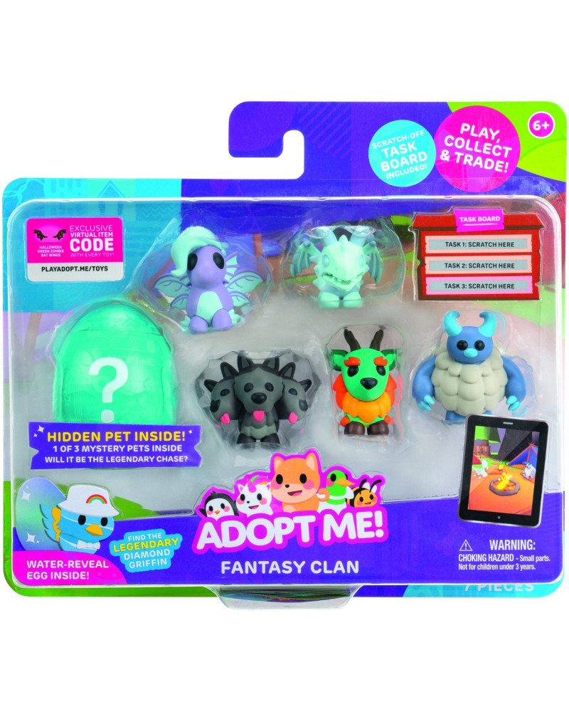 ADOPT ME 6 FIGURINES FANTASY CLAN + OEUF