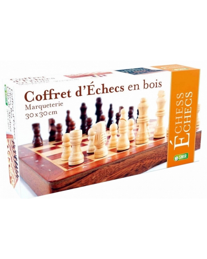 JEU ECHECS BOIS 30X30CM PLIABLE