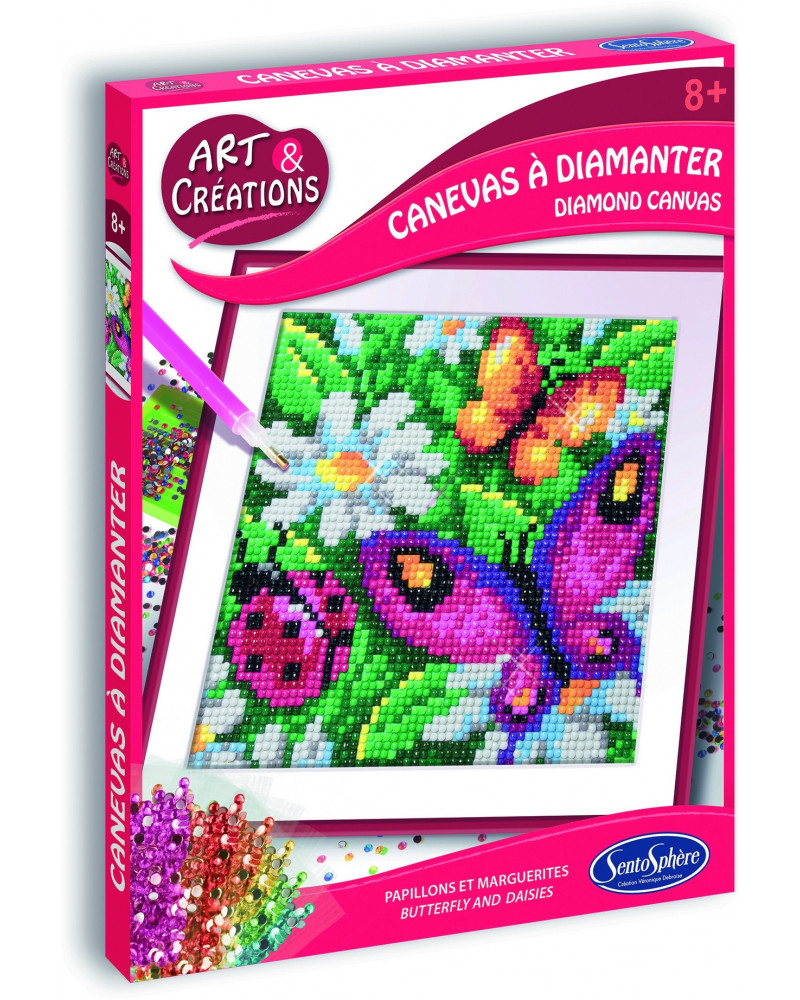 CANEVAS A DIAMENTER PAPILLONS ET MARGUER
