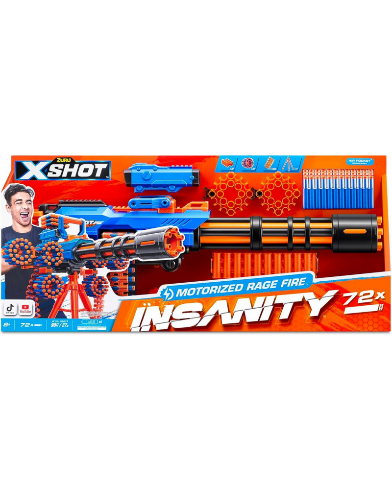 XSHOT INSANITY RAGE GUN MOTORISE 72 FLEC