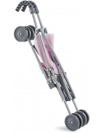 POUSSETTE CANNE ROSE DOUBLES ROUES 63CM