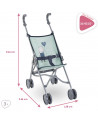 POUSSETTE CANNE SAUGE DOUBLE ROUES 63CM