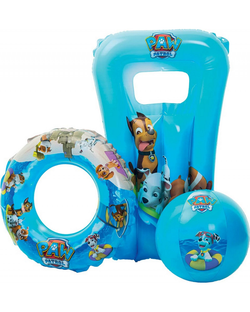 SET BOUEE + BALLON + PLANCHE PAW PATROL