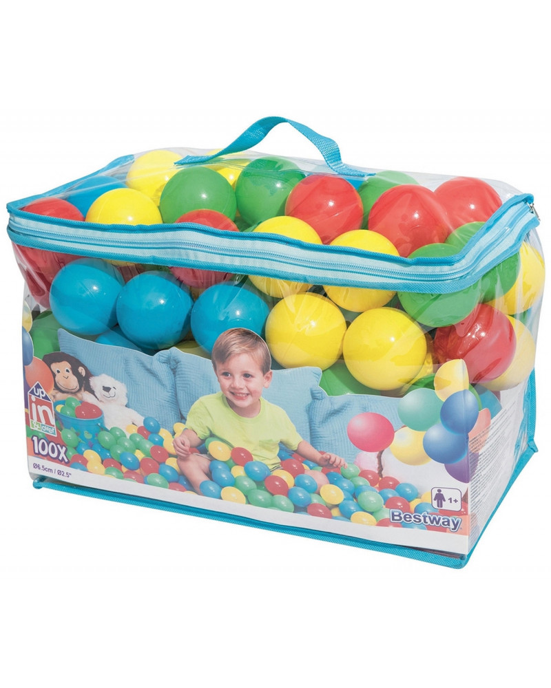 100 BALLES PLASTIQUES 6.5CM