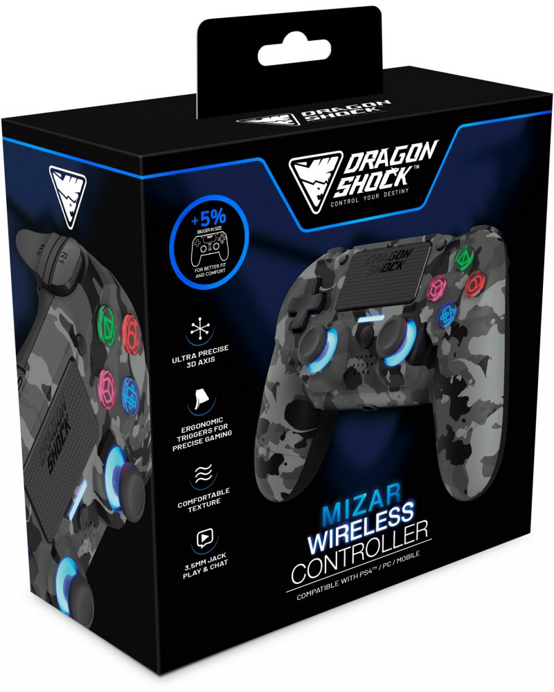 PL4 MANETTE SANS FIL DS MIZAR GRIS CAMO