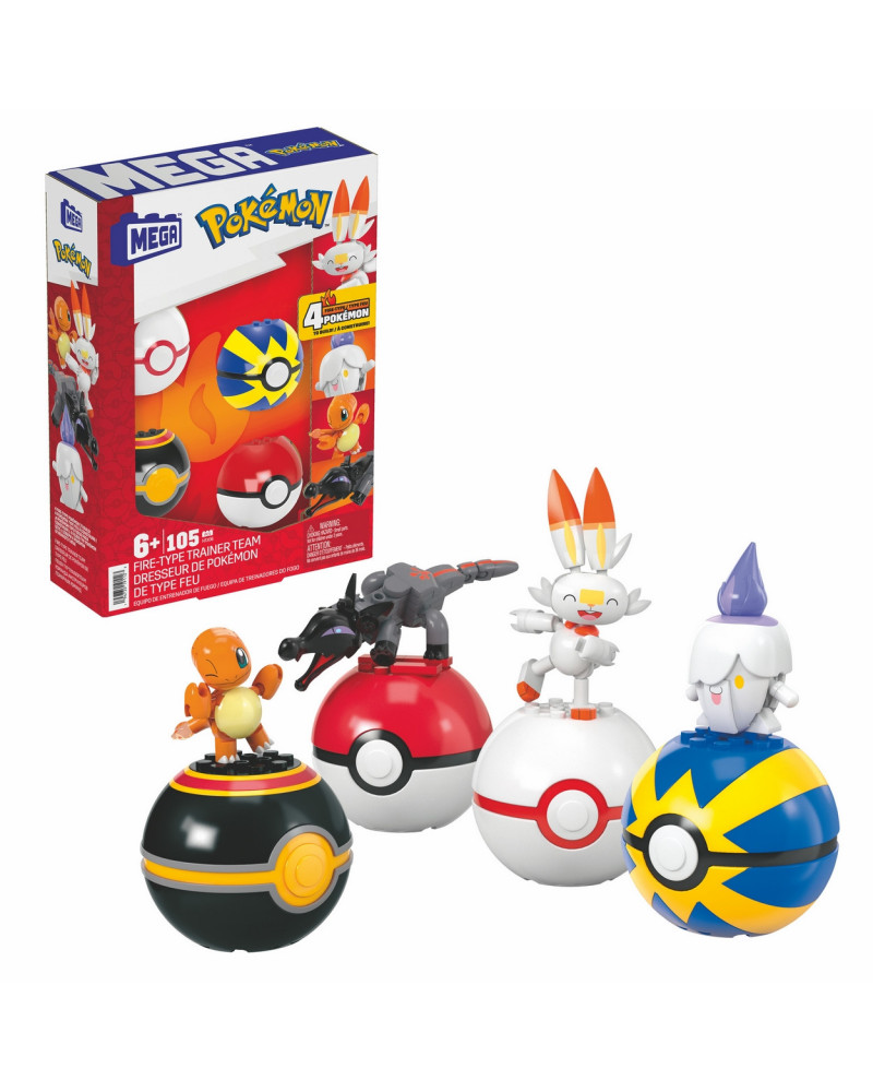 4 POKEMON 4 BOULES ET 4 PERS.