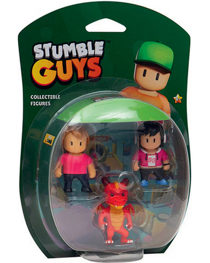 STUMBLE GUYS 3 FIGURINES STRECHY