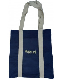 TOTE BAG BLEU MERCI