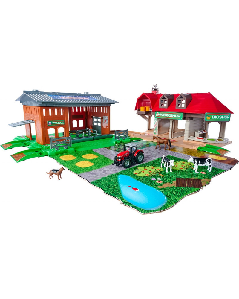 FERME 2 BATIMENTS + VEH. + ANIMAUX