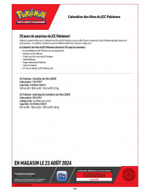 POKEMON CALENDRIER DES FETES 2024