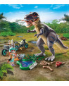 EXPLORATEUR AVEC MOTO ET TYRANNOSAURE
