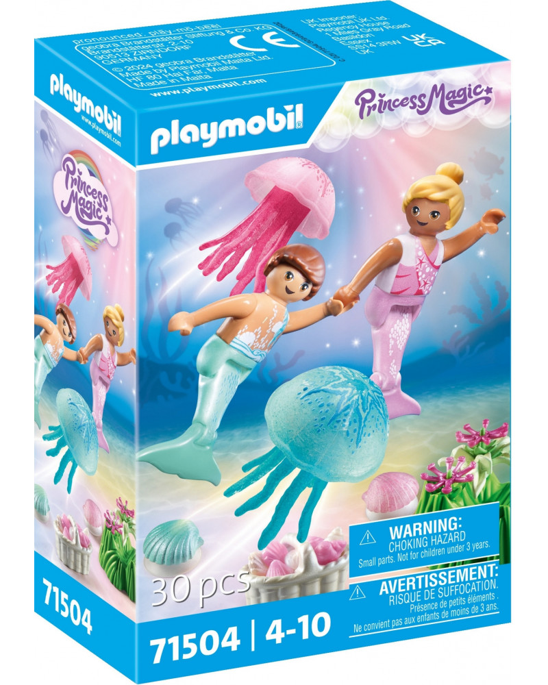 ENFANTS SIRENES AVEC MEDUSES ET COQUILLA