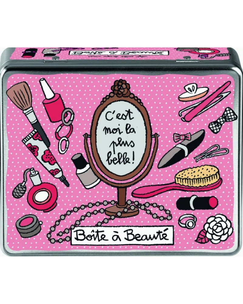 BOITE BEAUTE METAL 20CM LA PLUS BELLE