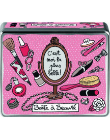 BOITE BEAUTE METAL 20CM LA PLUS BELLE