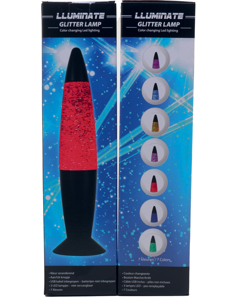 LAMPE GLITTER LED 33CM LEDS