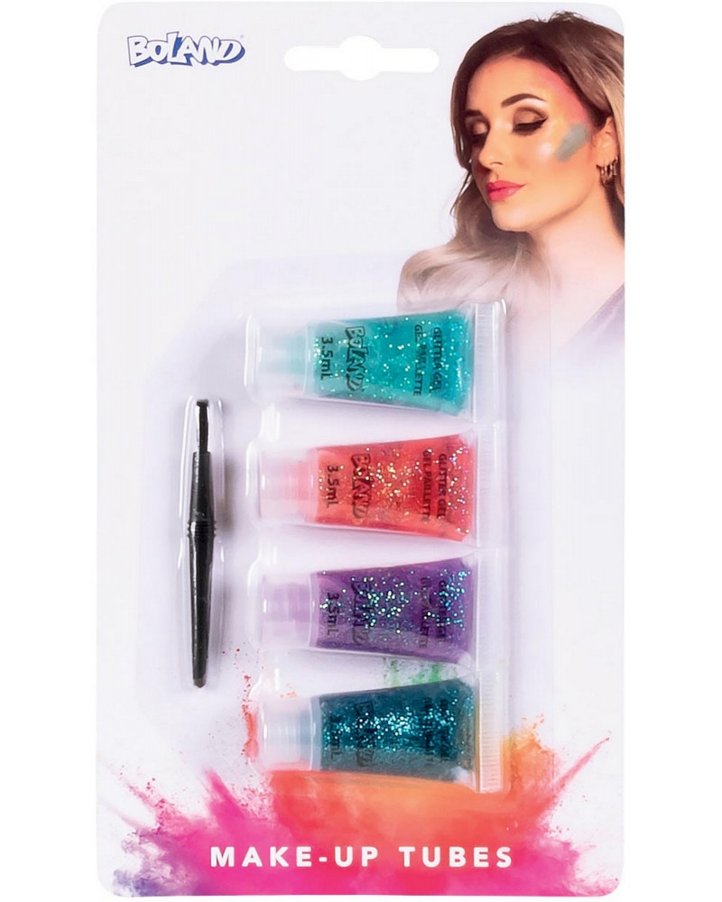 KIT 4 TUBES DE GEL GLITTER MAKE UP